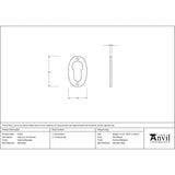 From The Anvil Door Furniture External Beeswax / Euro Profile Escutcheons From The Anvil - External Beeswax Oval Euro Escutcheon