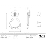 From The Anvil Door Furniture External Beeswax From The Anvil - External Beeswax Pear Shaped Door Knocker