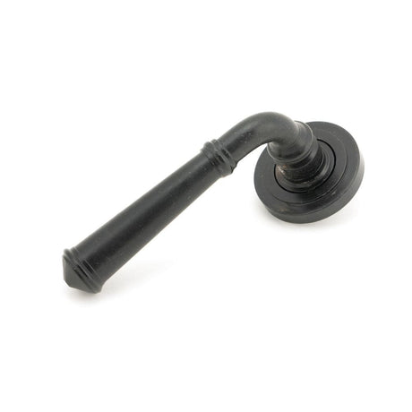 From The Anvil Door Furniture External Beeswax / Round Rose From The Anvil - External Beeswax Regency Lever on Rose Set (Art Deco) - Unsprung