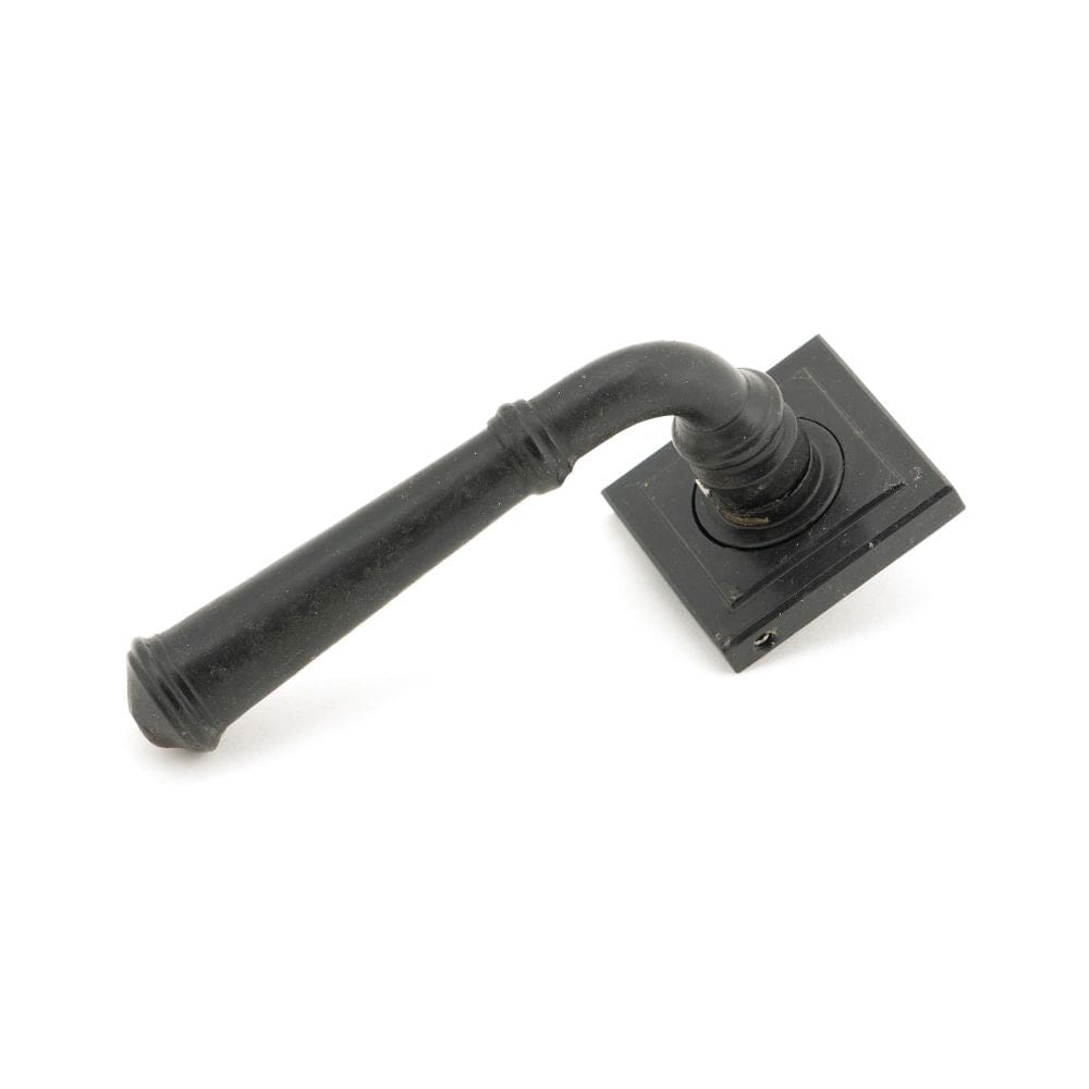 From The Anvil Door Furniture External Beeswax / Square Rose From The Anvil - External Beeswax Regency Lever on Rose Set (Square) - Unsprung