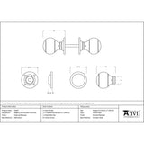 From The Anvil Door Furniture External Beeswax / Mortice/Rim Knobs From The Anvil - External Beeswax Regency Mortice/Rim Knob Set