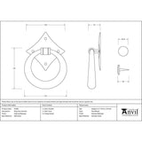 From The Anvil Door Furniture External Beeswax / Ring Door Knocker From The Anvil - External Beeswax Ring Door Knocker