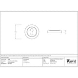 From The Anvil Door Furniture External Beeswax / Mortice Key Profile Escutcheons From The Anvil - External Beeswax Round Escutcheon (Plain)