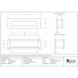 From The Anvil Door Furniture External Beeswax / Sleeved Letterbox / 315 x 92mm From The Anvil - External Beeswax Traditional Letterbox