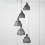 From The Anvil Electrical Hammered Brass / Cluster Pendants From The Anvil - Hammered Brass Brindley Cluster Pendant in Bluff