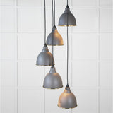 From The Anvil Electrical Hammered Brass / Cluster Pendants From The Anvil - Hammered Brass Brindley Cluster Pendant in Bluff