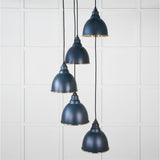 From The Anvil Electrical Hammered Brass / Cluster Pendants From The Anvil - Hammered Brass Brindley Cluster Pendant in Dusk