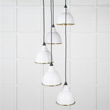 From The Anvil Electrical Hammered Brass / Cluster Pendants From The Anvil - Hammered Brass Brindley Cluster Pendant in Flock