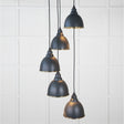 From The Anvil Electrical Hammered Brass / Cluster Pendants From The Anvil - Hammered Brass Brindley Cluster Pendant in Soot