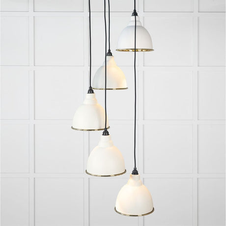 From The Anvil Electrical Hammered Brass / Cluster Pendants From The Anvil - Hammered Brass Brindley Cluster Pendant in Teasel