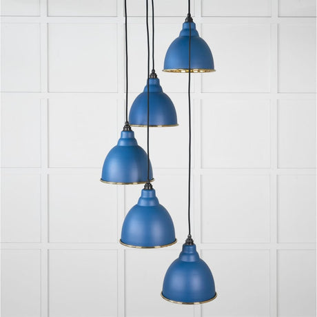 From The Anvil Electrical Hammered Brass / Cluster Pendants From The Anvil - Hammered Brass Brindley Cluster Pendant in Upstream