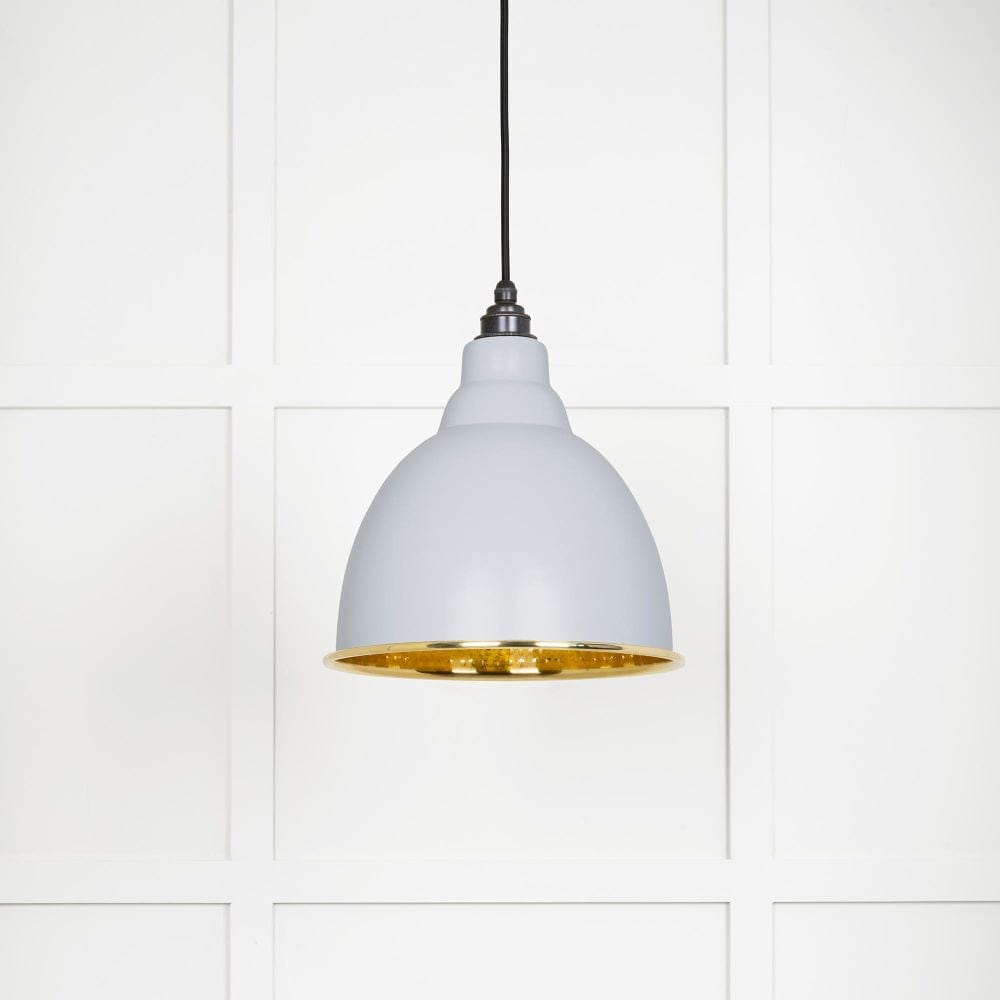 From The Anvil Electrical Hammered Brass / Ceiling Pendants From The Anvil - Hammered Brass Brindley Pendant in Birch
