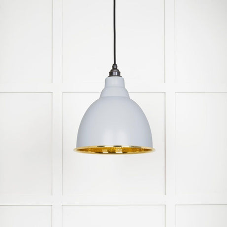 From The Anvil Electrical Hammered Brass / Ceiling Pendants From The Anvil - Hammered Brass Brindley Pendant in Birch