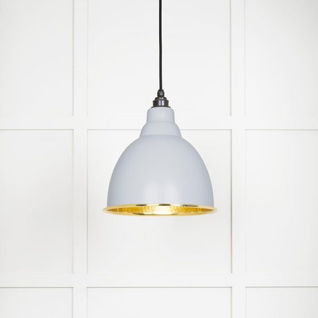 From The Anvil Electrical Hammered Brass / Ceiling Pendants From The Anvil - Hammered Brass Brindley Pendant in Birch