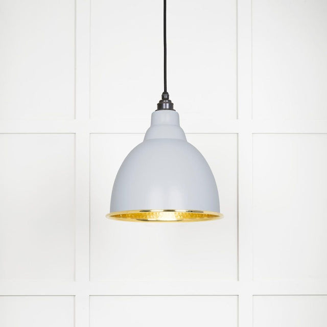 From The Anvil Electrical Hammered Brass / Ceiling Pendants From The Anvil - Hammered Brass Brindley Pendant in Birch