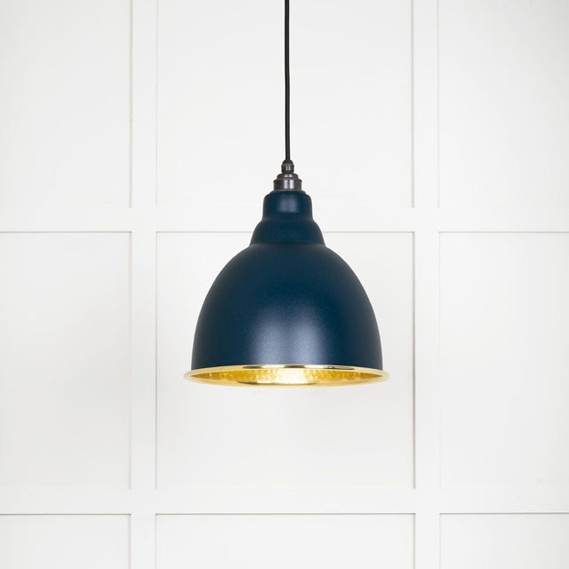 From The Anvil Electrical Hammered Brass / Ceiling Pendants From The Anvil - Hammered Brass Brindley Pendant in Dusk