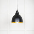 From The Anvil Electrical Hammered Brass / Ceiling Pendants From The Anvil - Hammered Brass Brindley Pendant in Elan Black
