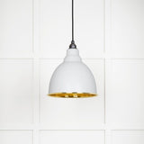 From The Anvil Electrical Hammered Brass / Ceiling Pendants From The Anvil - Hammered Brass Brindley Pendant in Flock