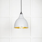 From The Anvil Electrical Hammered Brass / Ceiling Pendants From The Anvil - Hammered Brass Brindley Pendant in Flock