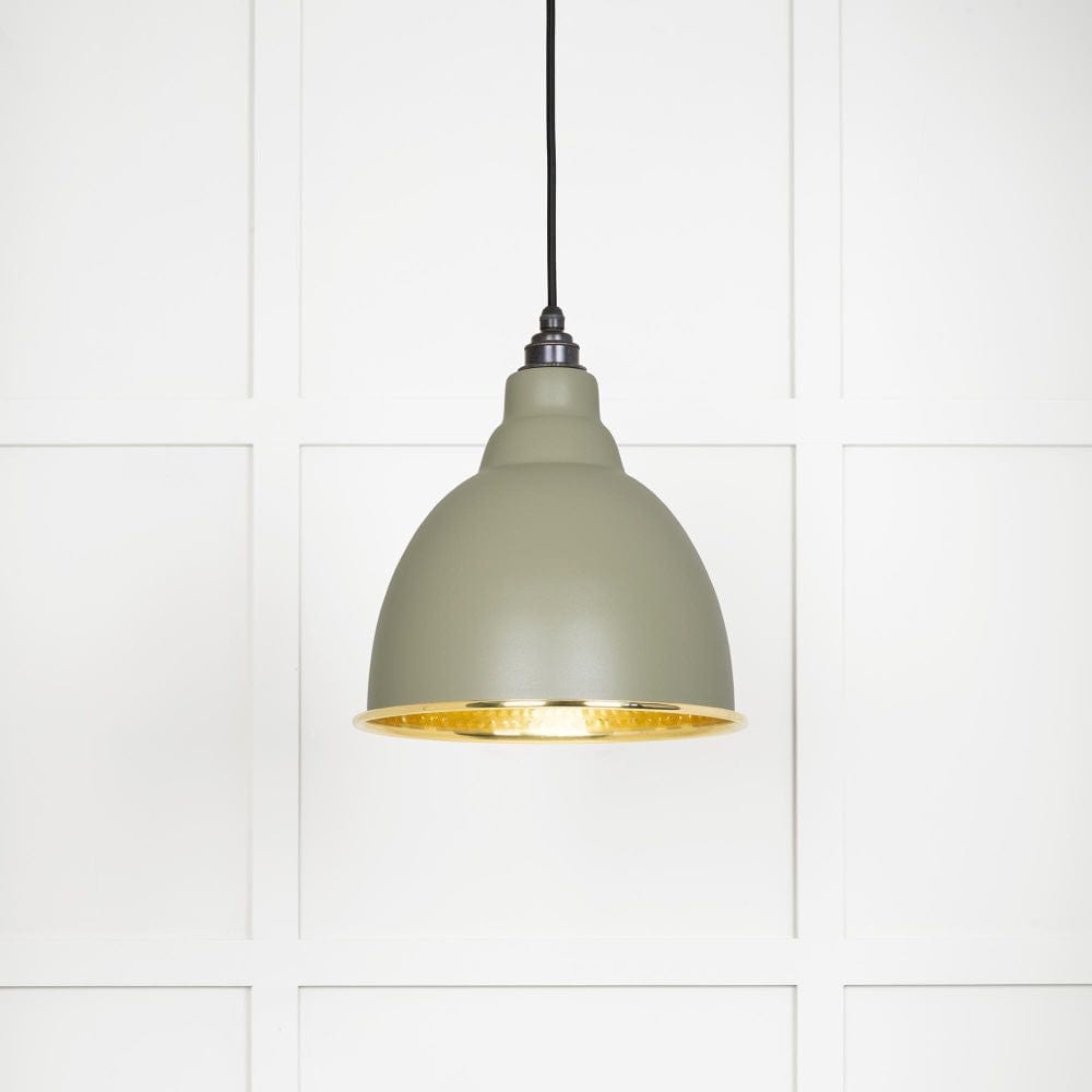 From The Anvil Electrical Hammered Brass / Ceiling Pendants From The Anvil - Hammered Brass Brindley Pendant in Tump