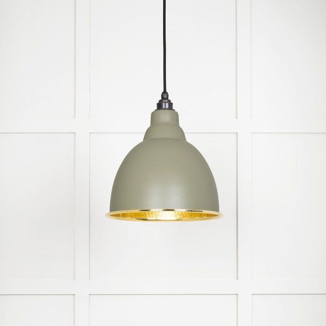 From The Anvil Electrical Hammered Brass / Ceiling Pendants From The Anvil - Hammered Brass Brindley Pendant in Tump