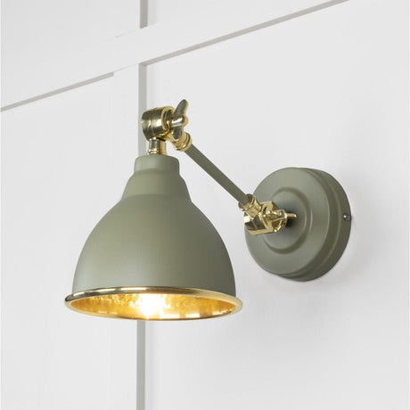 From The Anvil Electrical Hammered Brass / Wall Lights From The Anvil - Hammered Brass Brindley Wall Light in Tump