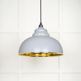 From The Anvil Electrical Hammered Brass / Ceiling Pendants From The Anvil - Hammered Brass Harborne Pendant in Birch