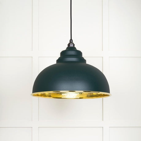 From The Anvil Electrical Hammered Brass / Ceiling Pendants From The Anvil - Hammered Brass Harborne Pendant in Dingle