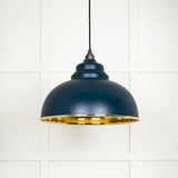 From The Anvil Electrical Hammered Brass / Ceiling Pendants From The Anvil - Hammered Brass Harborne Pendant in Dusk