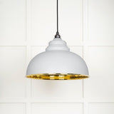 From The Anvil Electrical Hammered Brass / Ceiling Pendants From The Anvil - Hammered Brass Harborne Pendant in Flock