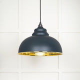 From The Anvil Electrical Hammered Brass / Ceiling Pendants From The Anvil - Hammered Brass Harborne Pendant in Soot