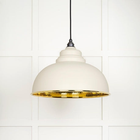 From The Anvil Electrical Hammered Brass / Ceiling Pendants From The Anvil - Hammered Brass Harborne Pendant in Teasel