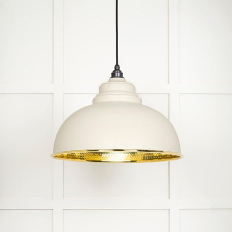 From The Anvil Electrical Hammered Brass / Ceiling Pendants From The Anvil - Hammered Brass Harborne Pendant in Teasel