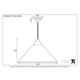 From The Anvil Electrical Hammered Brass / Ceiling Pendants From The Anvil - Hammered Brass Hockley Pendant