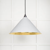From The Anvil Electrical Hammered Brass / Ceiling Pendants From The Anvil - Hammered Brass Hockley Pendant in Flock