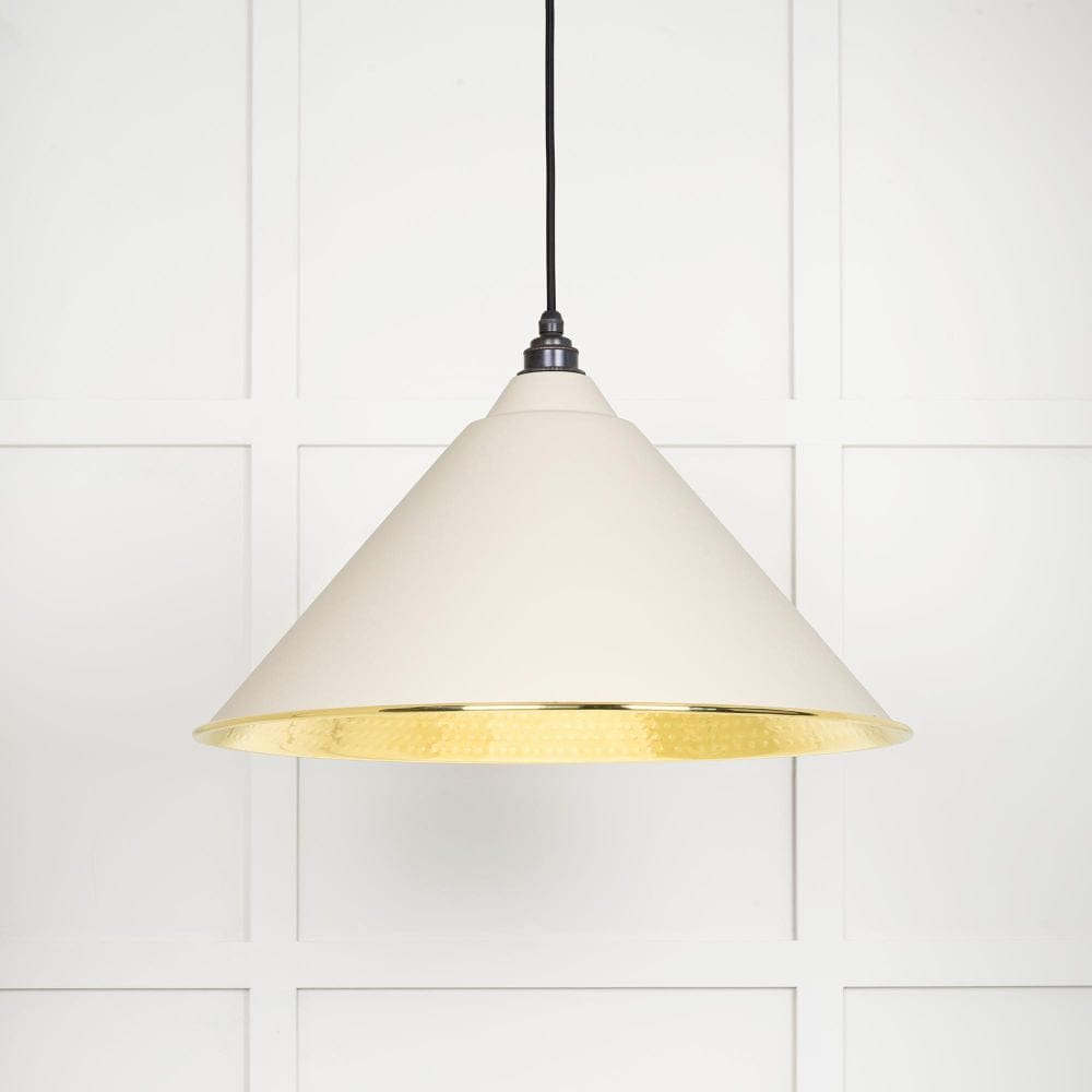 From The Anvil Electrical Hammered Brass / Ceiling Pendants From The Anvil - Hammered Brass Hockley Pendant in Teasel