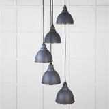 From The Anvil Electrical Hammered Copper / Cluster Pendants From The Anvil - Hammered Copper Brindley Cluster Pendant in Slate