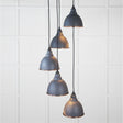 From The Anvil Electrical Hammered Copper / Cluster Pendants From The Anvil - Hammered Copper Brindley Cluster Pendant in Slate