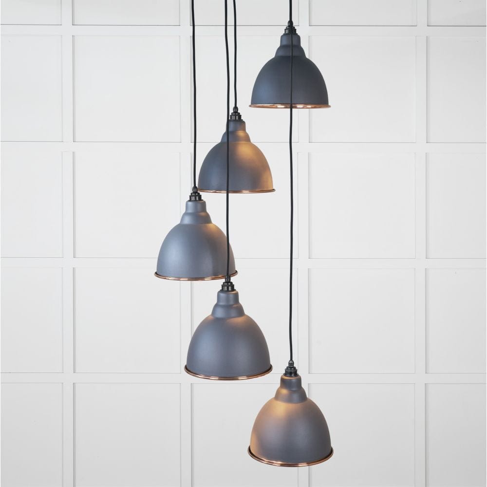 From The Anvil Electrical Hammered Copper / Cluster Pendants From The Anvil - Hammered Copper Brindley Cluster Pendant in Slate