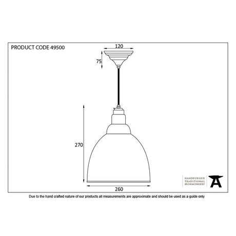 From The Anvil Electrical Hammered Copper / Ceiling Pendants From The Anvil - Hammered Copper Brindley Pendant
