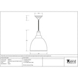 From The Anvil Electrical Hammered Copper / Ceiling Pendants From The Anvil - Hammered Copper Brindley Pendant in Dusk