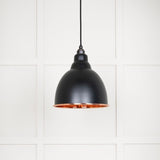 From The Anvil Electrical Hammered Copper / Ceiling Pendants From The Anvil - Hammered Copper Brindley Pendant in Elan Black