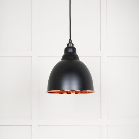 From The Anvil Electrical Hammered Copper / Ceiling Pendants From The Anvil - Hammered Copper Brindley Pendant in Elan Black