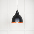 From The Anvil Electrical Hammered Copper / Ceiling Pendants From The Anvil - Hammered Copper Brindley Pendant in Elan Black