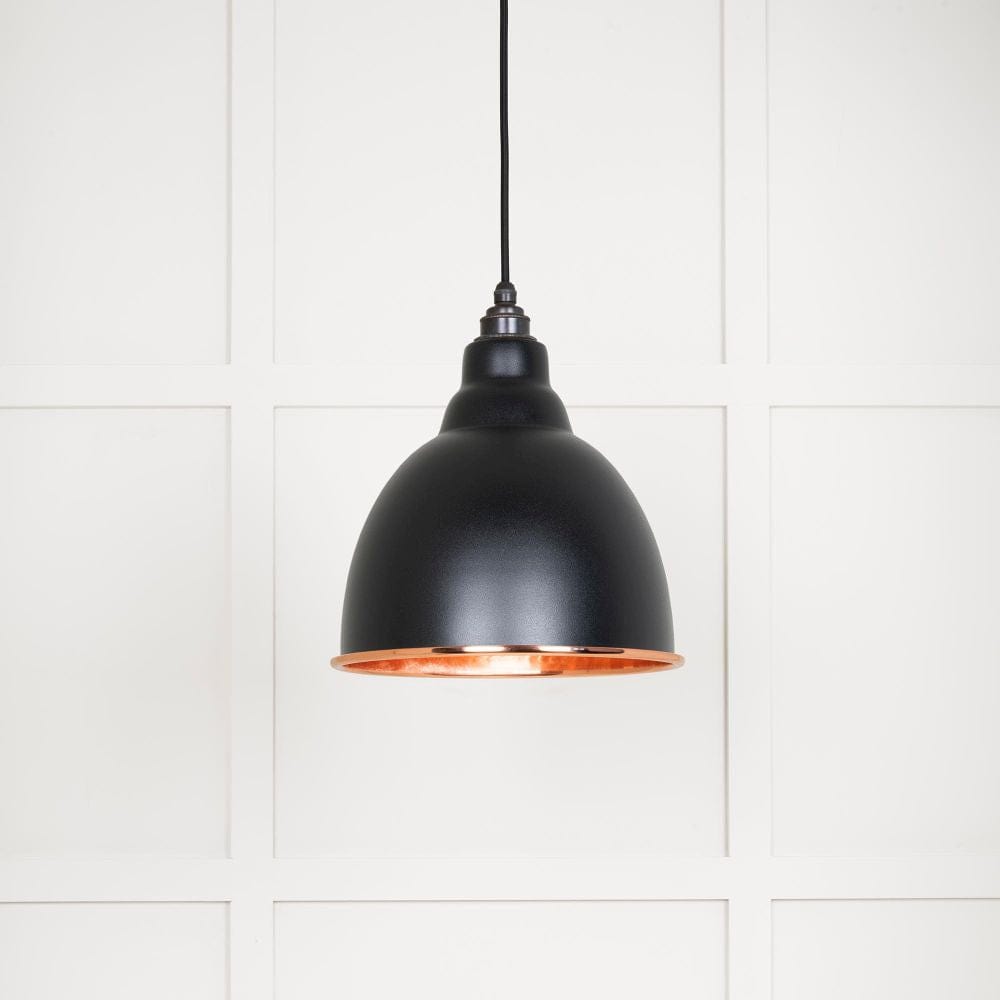 From The Anvil Electrical Hammered Copper / Ceiling Pendants From The Anvil - Hammered Copper Brindley Pendant in Elan Black