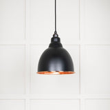 From The Anvil Electrical Hammered Copper / Ceiling Pendants From The Anvil - Hammered Copper Brindley Pendant in Elan Black