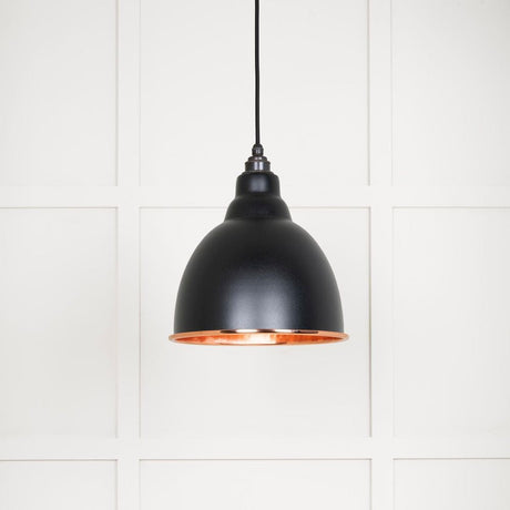 From The Anvil Electrical Hammered Copper / Ceiling Pendants From The Anvil - Hammered Copper Brindley Pendant in Elan Black