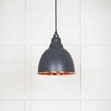 From The Anvil Electrical Hammered Copper / Ceiling Pendants From The Anvil - Hammered Copper Brindley Pendant in Slate