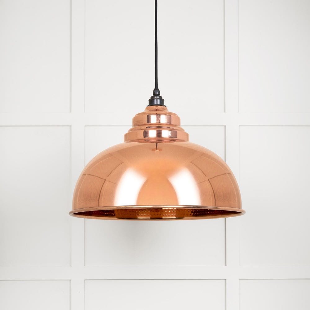 From The Anvil Electrical Hammered Copper / Ceiling Pendants From The Anvil - Hammered Copper Harborne Pendant