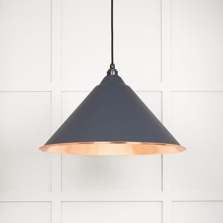 From The Anvil Electrical Hammered Copper / Ceiling Pendants From The Anvil - Hammered Copper Hockley Pendant in Slate